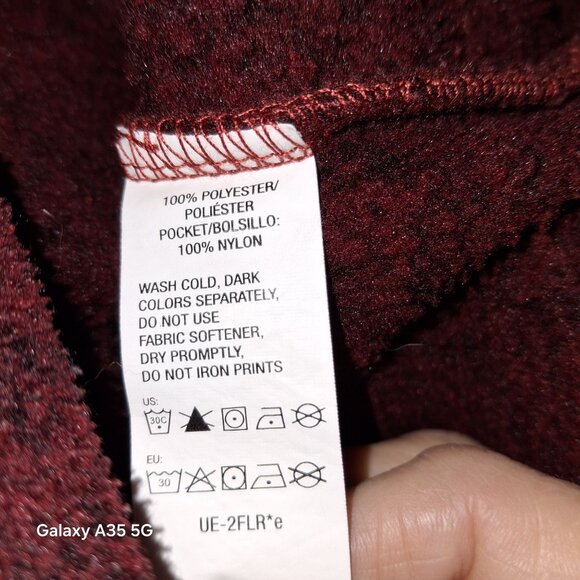 Mens G.H. Bass & Co. Explorer Maroon Heather Quarter-Zip Pullover Sweater XL Pol - Picture 6 of 7